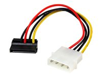 StarTech.com 15 cm 4-stifts Molex till vänstervinklad SATA-strömkabeladapter - Strömadapter - SATA-ström (hane) till 4 pin intern effekt (hane) - 15 cm - vänstervinklad kontakt SATAPOWADPL