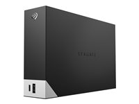 Seagate One Touch with hub STLC10000400 - Hårddisk - 10 TB - extern (desktop) - USB 3.0 - svart - med Seagate Rescue Data Recovery STLC10000400