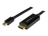 StarTech.com 1 m Mini DisplayPort till HDMI-kabel - 4K 30 Hz Video - mDP till HDMI-kabeladapter - Mini DP eller Thunderbolt 1/2 Mac/PC till HDMI-skärm/monitor - mDP till HDMI konverterarkabel - Adapterkabel - Mini DisplayPort hane till HDMI hane - 1 m - svart - stöd för 4K MDP2HDMM1MB