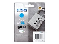 Epson 35XL - 20.3 ml - XL - cyan - original - blister - bläckpatron - för WorkForce Pro WF-4720, WF-4720DWF, WF-4725DWF, WF-4730, WF-4730DTWF, WF-4740, WF-4740DTWF C13T35924010