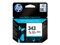 HP 343 - Färg (cyan, magenta, gul) - original - bläckpatron - för Officejet 100, 150; Photosmart C4210, C4272, C4340, C4385, C4390, D5360, D5363, D5368 C8766EE#UUS