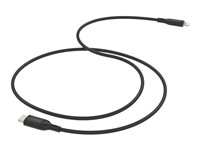 mophie essentials - Lightning-kabel - 24 pin USB-C hane till Lightning hane - 3 m - svart - USB Power Delivery (12W) 409913784