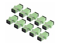 StarTech.com - Kopplingsdon för nätverk - SC/APC enkelläge (hona) till SC/APC enkelläge (hona) - fiberoptisk - simplex - 9 / 125 mikrometer - OS1/OS2 - fläns, passiv - grön (paket om 10) SIMPLEXSCAPCF