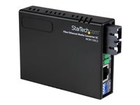 StarTech.com 10/100 Multi Mode Fiber Ethernet Media Converter SC 2 km - Fibermediekonverterare - 100Mb LAN - 10Base-T, 100Base-FX, 100Base-TX - RJ-45 / SC-läge (multi-mode) - upp till 2 km - 1310 nm MCM110SC2EU