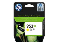 HP 953XL - 18 ml - Lång livslängd - gul - original - hängande låda - bläckpatron - för Officejet Pro 77XX, 82XX, 87XX F6U18AE#301