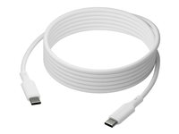 dbramante1928 IT - USB-kabel - 24 pin USB-C (hane) till 24 pin USB-C (hane) - 3 m - USB-strömförsörjning (100W) - vit CB30CCWH7242