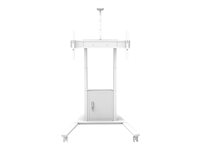 Multibrackets M Motorized Floorstand - Ställ - motoriserad - för LCD-TV - vit - skärmstorlek: 42"-100" - golvstående - med skåp och kamerahylla 7350073736782