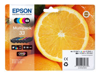 Epson 33 Multipack - 5-pack - 24.4 ml - svart, gul, cyan, magenta, foto-svart - original - blister - bläckpatron - för Expression Premium XP-530, XP-540, XP-630, XP-635, XP-640, XP-645, XP-830, XP-900 C13T33374011