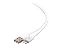 C2G 6ft Lightning to USB A - Power, Sync and Charging Cable - MFi - White - Lightning-kabel - USB hane till Lightning hane - 1.83 m - vit C2G29906