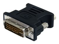 StarTech.com DVI till VGA-kabeladapter M/F - svart - 10-pack - VGA-adapter - HD-15 (VGA) (hona) till DVI-I (hane) - formpressad, tumskruvar - svart (paket om 10) DVIVGAMFB10P