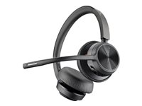 HP Poly Voyager 4320 - Voyager 4300 UC series - headset - på örat - Bluetooth - trådlös, kabelansluten - USB-A - svart - Certifierad för Microsoft-teams, Zoomcertifierad 76U49AA