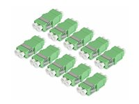 StarTech.com - Kopplingsdon för nätverk - LC/APC enkelläge (hona) till LC/APC enkelläge (hona) - fiberoptisk - duplex - 9 / 125 mikrometer - OS1/OS2 - SC footprint, utan fläns, passiv - grön (paket om 10) DUPLEXLCAPCNOF