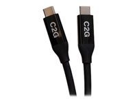 C2G 3.3ft (1m) USB-C Male to USB-C Male Cable (20V 5A) - USB4 (40Gbps) - USB-kabel - 24 pin USB-C (hane) till 24 pin USB-C (hane) - USB 2.0 / USB 3.2 / USB4 / Thunderbolt 3 - 20 V - 5 A - 1 m - reversibla kontakter, stöd för 8K, guldblinkade kontakter, USB-strömförsörjning (100W) - svart C2G28878