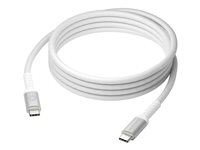 dbramante1928 re-charge it - USB-kabel - 24 pin USB-C (hane) till 24 pin USB-C (hane) - flätad kabel, upp till 100W laddningskraft - vit CB20CCWH7237