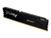 Kingston FURY Beast - DDR5 - modul - 16 GB - DIMM 288-pin - 5200 MT/s / PC5-41600 - CL36 - 1.25 V - ej buffrad - on-die ECC - svart KF552C36BBE-16