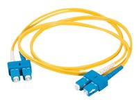 C2G SC-SC 9/125 OS1 Duplex Singlemode PVC Fiber Optic Cable (LSZH) - Patch-kabel - SC enkelläge (hane) till SC enkelläge (hane) - 10 m - fiberoptisk - duplex - 9 / 125 mikrometer - OS1 - halogenfri - gul 85573