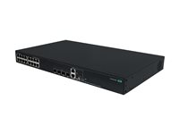 HPE Networking Comware 2150 16p 10M/100M/1G PoE+ 4p SFP+ 1G/10G 248W - Switch - L3 - Administrerad - 16 x 10/100/1000Base-T (PoE+) + 4 x 1 Gigabit/10 Gigabit SFP+ (upplänk/stackning) - rackmonterbar - PoE+ (248 W) S6X55A#ABB