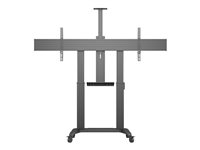 Multibrackets M - Vagn - motoriserad - för LCD-skärm/pekskärm - golvstativ, brett, VESA - aluminium - svart - skärmstorlek: 65"-110" - monteringsgränssnitt: up to 2400 x 600 mm 7350105215056