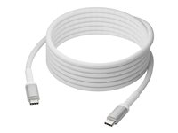 dbramante1928 IT - USB-kabel - 24 pin USB-C (hane) till 24 pin USB-C (hane) - 3 m - USB-strömförsörjning (100W), flätad kabel - vit CB30CCWH7238
