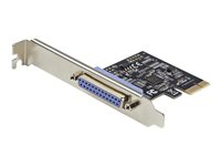 StarTech.com 1-ports parallellt PCIe-kort - PCI Express till parallell DB25-kortadapter - PC-expansion LPT-kontroller för skrivare, skannrar och plottrar - SPP/ECP - Standard/lågprofil - Parallell adapter - PCIe - IEEE 1284 - svart PEX1P2