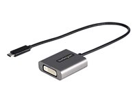 StarTech.com USB C to DVI Adapter, 1920x1200p, USB-C to DVI-D Adapter, USB Type C to DVI Monitor, Video Converter, Thunderbolt 3 Compatible, USB-C to DVI Dongle, 12" Long Attached Cable - USB C Display Adapter (CDP2DVIEC) - Videokort - enkel länk - USB-C (hane) till DVI-I (hona) - Thunderbolt 3 - 38 cm - stöd för 1200p - svart - för P/N: DVIIDMM10, DVIIDMM15, DVIIDMM20, DVIIDMM6, TB4CDOCK CDP2DVIEC