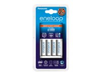 Panasonic Eneloop Smart & Quick - Batteriladdare - (för 4xAA/AAA) 4 x AA-typ - NiMH - 1900 mAh 510-1020