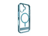 Zagg Santa Cruz Snap - Baksidesskydd för mobiltelefon - MagSafe-kompatibilitet - grafen - retroblå - för Apple iPhone 16 702315058