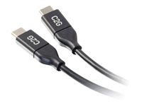 C2G 3ft USB C Cable - USB C to USB C Cable - USB C 2.0 5A - 480 Mbps - M/M - USB-kabel - 24 pin USB-C (hane) vändbar till 24 pin USB-C (hane) vändbar - USB 2.0 - 30 V - 5 A - 91.4 cm - svart 28827