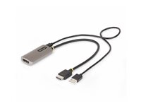 StarTech.com HDMI to DisplayPort Adapter, 8K 60Hz, Active Video Converter - Adapterkabel - HDMI hane till DisplayPort hona - 30 cm - rymdgrå - aktiv, 8K60Hz stöd, Enkelriktad 148B-HDMI-DP-8K