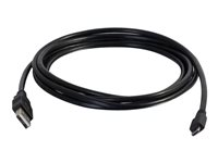 C2G USB 2.0 A to Micro B Cable - USB-kabel - USB (hane) till mikro-USB typ B (hane) - USB 2.0 - 4 m - svart 87395