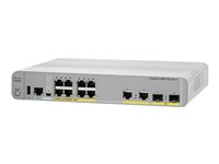 Cisco Catalyst 2960CX-8PC-L - Switch - Administrerad - 8 x 10/100/1000 (PoE+) + 2 x SFP + 2 x 10/100/1000 - skrivbordsmodell, rackmonterbar, DIN-skenmonterbar, väggmonterbar - PoE+ (124 W) - återanvänd WS-C2960CX-8PCL-RF