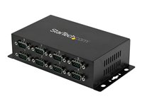 StarTech.com USB till DB9 RS232 seriell adapterhubb med 8 portar - Industriell DIN Rail och väggmonterbar - Seriell adapter - USB 2.0 - RS-232 x 8 - svart ICUSB2328I
