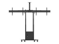 Multibrackets M Motorized Floorstand - Monteringssats (kamerahylla, förvaringsmöbel, vagnstativ) - motoriserad - för 2 LCD-bildskärmar - svart - skärmstorlek: 40"-65" - golvstående - utmatning: 32 V 7350073738557