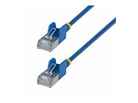 Startech - Patch-kabel - RJ-45 (hane) till RJ-45 (hane) - 1 m - 3.7 mm - U/FTP - CAT 6a - hakfri, ultra-tunn, koppartrådar - blå N6APATSTP34BLS1M
