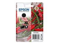 Epson 503XL Singlepack - 9.2 ml - XL - svart - original - blister - bläckpatron - för WorkForce WF-2960 C13T09R14010