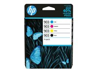 HP 903 - 4-pack - svart, gul, cyan, magenta - original - bläckpatron - för Officejet 69XX; Officejet Pro 69XX 6ZC73AE