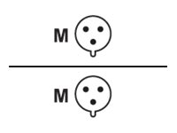 Eaton - Strömkabel - IEC 60309 32A (P) till IEC 60309 32A (P) - för P/N: EBAB08, EBAB20, EBAB32, EMAB12, EMAB71, EMAH28, EMIB20, EMIB22, EMIB32, EMOH28 CBL2OUT32