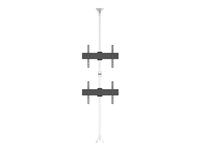 Multibrackets M Floor to Ceiling Mount Pro MBFC2U - Monteringssats (golv till takmontering) - för 2 LCD-bildskärmar - aluminium, stål - krom - skärmstorlek: 40"-65" 7350073735723