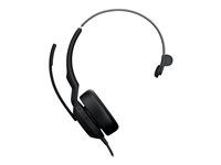 Jabra Evolve2 50 UC Mono - Headset - på örat - Bluetooth - kabelansluten - aktiv brusradering - USB-A - svart - Zoomcertifierad, Certifierad för Microsoft-teams, Cisco Webex Certified, Alcatel-Lucent-certifierad, Unify-certifierad, Google Meet-certifierad, Amazon Chime-certifierad 25089-889-999