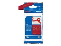 Brother TZe-RW54 - Satin - guld på vinrött - Rulle (2,4 cm x 4 m) 1 kassett(er) bandtejp - för Brother PT-D600; P-Touch PT-3600, D600, D800, E550, P750, P900, P950; P-Touch EDGE PT-P750 TZERW54