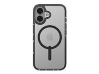Zagg Santa Cruz Snap - Baksidesskydd för mobiltelefon - MagSafe-kompatibilitet - grafen - svart, transparent - för Apple iPhone 16 702315050