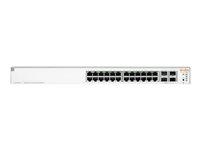 HPE Aruba Instant On 1930 24G Class4 PoE 4SFP/SFP+ 370W Switch - Switch - L3 - Administrerad - 24 x 10/100/1000 (PoE) + 4 x 1 Gigabit / 10 Gigabit SFP+ - rackmonterbar - PoE (370 W) JL684B#ABB